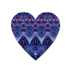 Blue Elegance Elaborate Fractal Fashion Heart Magnet by KirstenStar