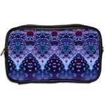 Blue Elegance Elaborate Fractal Fashion Toiletries Bag (Two Sides) Back