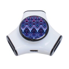 Blue Elegance Elaborate Fractal Fashion 3-port Usb Hub