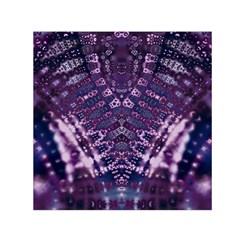 Purple Fractal Lace V Shape Small Satin Scarf (square) by KirstenStar