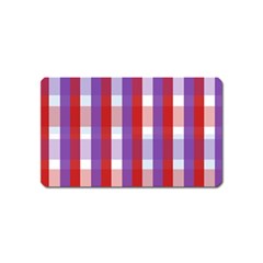 Gingham Pattern Line Magnet (name Card) by HermanTelo