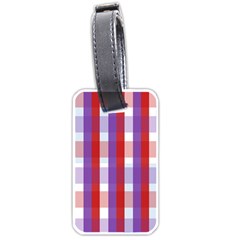 Gingham Pattern Line Luggage Tag (one Side) by HermanTelo