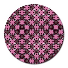 Purple Pattern Texture Round Mousepads by HermanTelo