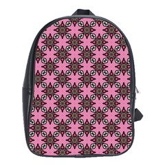 Purple Pattern Texture School Bag (xl)