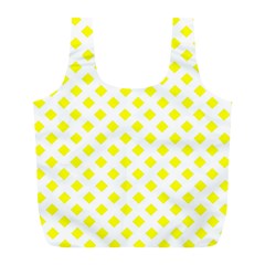 Yellow White Full Print Recycle Bag (l)