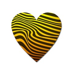 Wave Line Curve Abstract Heart Magnet by HermanTelo