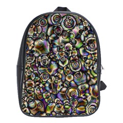 Circle Plasma Artistically Abstract School Bag (large)
