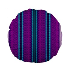 Fabric Pattern Color Structure Standard 15  Premium Flano Round Cushions by Bajindul