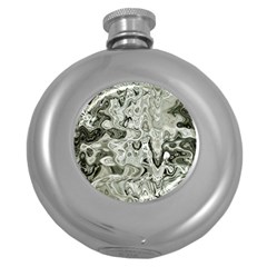 Abstract Stone Texture Round Hip Flask (5 Oz) by Bajindul