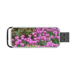 Late April Purple Tulip Portable Usb Flash (two Sides)