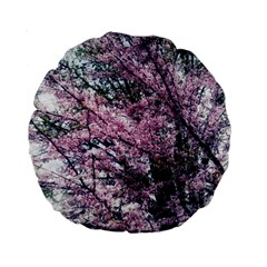 Ohio Redbud Standard 15  Premium Round Cushions by Riverwoman