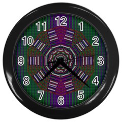 Orchid Landscape With A Star Wall Clock (Black)