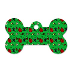 Bugs Pattern Dog Tag Bone (one Side)