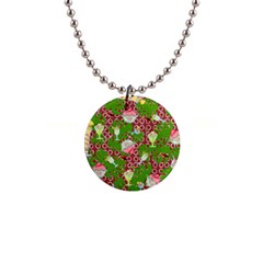 Ice Cream Tropical Pattern 1  Button Necklace by snowwhitegirl