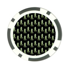 Cactus Black Pattern Poker Chip Card Guard (10 Pack) by snowwhitegirl