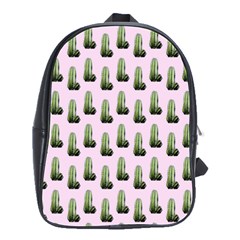 Cactus Pink Pattern School Bag (large)