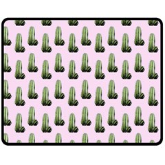 Cactus Pink Pattern Fleece Blanket (medium)  by snowwhitegirl