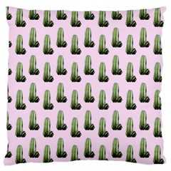 Cactus Pink Pattern Large Cushion Case (two Sides) by snowwhitegirl