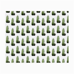 Cactus White Pattern Small Glasses Cloth (2 Sides) by snowwhitegirl