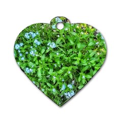 Forget Me Not Dog Tag Heart (two Sides)