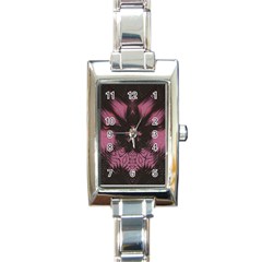 Glitch Art Grunge Distortion Rectangle Italian Charm Watch