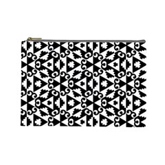 Geometric Tile Background Cosmetic Bag (large)