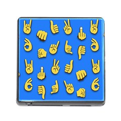 Emojis Hands Fingers Memory Card Reader (square 5 Slot)