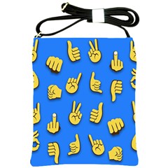 Emojis Hands Fingers Shoulder Sling Bag