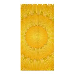 Wave Lines Yellow Shower Curtain 36  X 72  (stall)  by HermanTelo