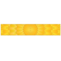 Wave Lines Yellow Large Flano Scarf 