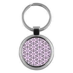 Texture Tissue Seamless Flower Key Chain (round)