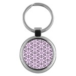 Texture Tissue Seamless Flower Key Chain (Round) Front