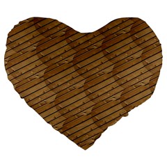 Wood Texture Wooden Large 19  Premium Heart Shape Cushions by HermanTelo