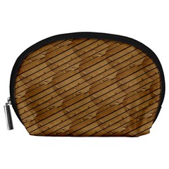 Wood Texture Wooden Accessory Pouch (large)