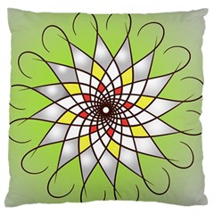 Mandala Model Figure Graphics Large Flano Cushion Case (one Side) by Pakrebo