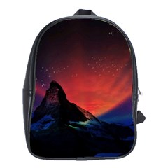 Matterhorn Switzerland Fantasy Aurora School Bag (large) by Pakrebo