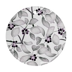 Floral Pattern Background Ornament (round)