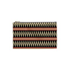 Zigzag Ethnic Pattern Background Cosmetic Bag (small) by Pakrebo