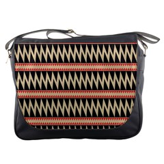 Zigzag Ethnic Pattern Background Messenger Bag