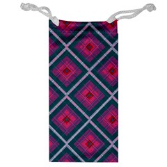 Purple Textile And Fabric Pattern Jewelry Bag