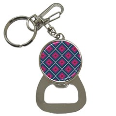 Purple Textile And Fabric Pattern Bottle Opener Key Chain