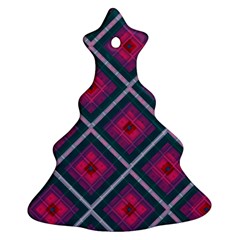Purple Textile And Fabric Pattern Christmas Tree Ornament (two Sides) by Pakrebo