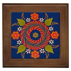 Hungarian Mandala Flower Framed Tiles