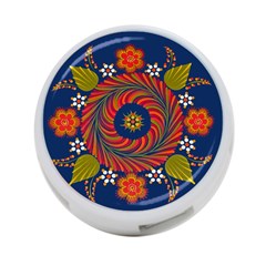 Hungarian Mandala Flower 4-port Usb Hub (one Side) by Pakrebo