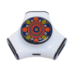 Hungarian Mandala Flower 3-port Usb Hub by Pakrebo