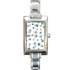 Floral Pattern Seamless Endless Rectangle Italian Charm Watch by Pakrebo