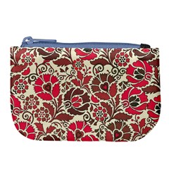 Floral Ethnic Pattern Large Coin Purse by Pakrebo