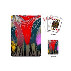 Floral Pattern Background Texture Playing Cards Single Design (mini) by Pakrebo