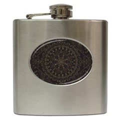 Floral Flowers Flourish Decorative Hip Flask (6 Oz)