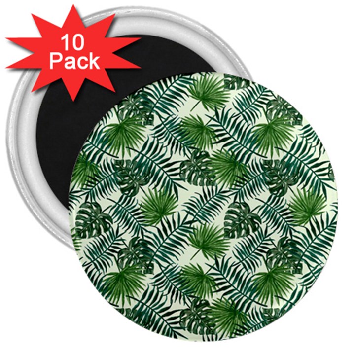 Leaves Tropical Wallpaper Foliage 3  Magnets (10 pack) 